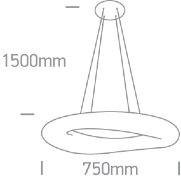 Dekoratyvinis LED šviestuvas 80W 3000K 63110C/W Dekoratyvinis LED šviestuvas 80W 3000K 63110C/W