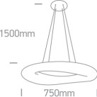 Dekoratyvinis LED šviestuvas 80W 3000K 63110C/W Dekoratyvinis LED šviestuvas 80W 3000K 63110C/W