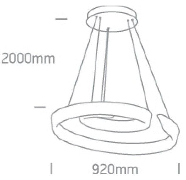 Dekoratyvinis LED šviestuvas 60W 3000K 63112/W Dekoratyvinis LED šviestuvas 60W 3000K 63112/W