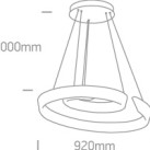 Dekoratyvinis LED šviestuvas 60W 3000K 63112/W Dekoratyvinis LED šviestuvas 60W 3000K 63112/W