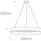 Dekoratyvinis LED šviestuvas 40W 3000K 63114/B/W Dekoratyvinis LED šviestuvas 40W 3000K 63114/B/W