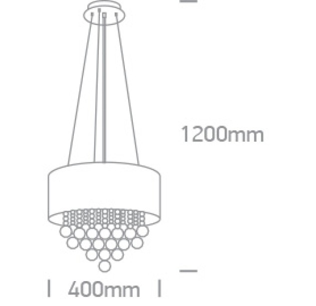 Dekoratyvinis šviestuvas 4x4x8W E14 63134P
