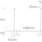 Pakabinamas šviestuvas 5x5x7W GU10 63146A/BBS Pakabinamas šviestuvas 5x5x7W GU10 63146A/BBS