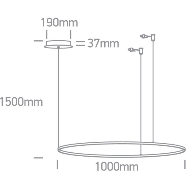 Dekoratyvinis LED šviestuvas 48W 3000K 63150/B/W