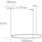 Dekoratyvinis LED šviestuvas 48W 3000K 63150/B/W