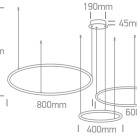 Dekoratyvinis LED šviestuvas 65W 3000K 63150B/B/W Dekoratyvinis LED šviestuvas 65W 3000K 63150B/B/W