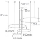 Decorative LED light fixture 100W 3000K 63150C/B/W