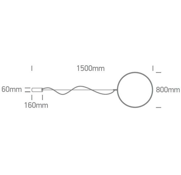 Dekoratyvinis LED šviestuvas 40W 3000K 63152C/B/W