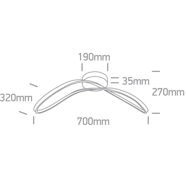 Dekoratyvinis LED šviestuvas 40W 3000K 63154A/CH/W Dekoratyvinis LED šviestuvas 40W 3000K 63154A/CH/W