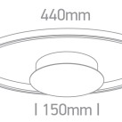 Dekoratyvinis LED šviestuvas 20W 3000K 63154B/CH/W Dekoratyvinis LED šviestuvas 20W 3000K 63154B/CH/W