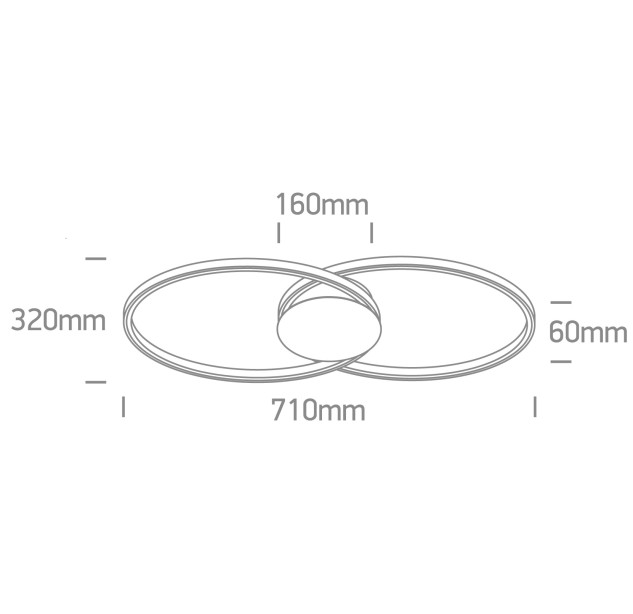 Dekoratyvinis LED šviestuvas 40W 3000K 63154C/B/W
