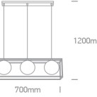 Dekoratyvinis šviestuvas 3x3x8W E14 63174C/BS Dekoratyvinis šviestuvas 3x3x8W E14 63174C/BS