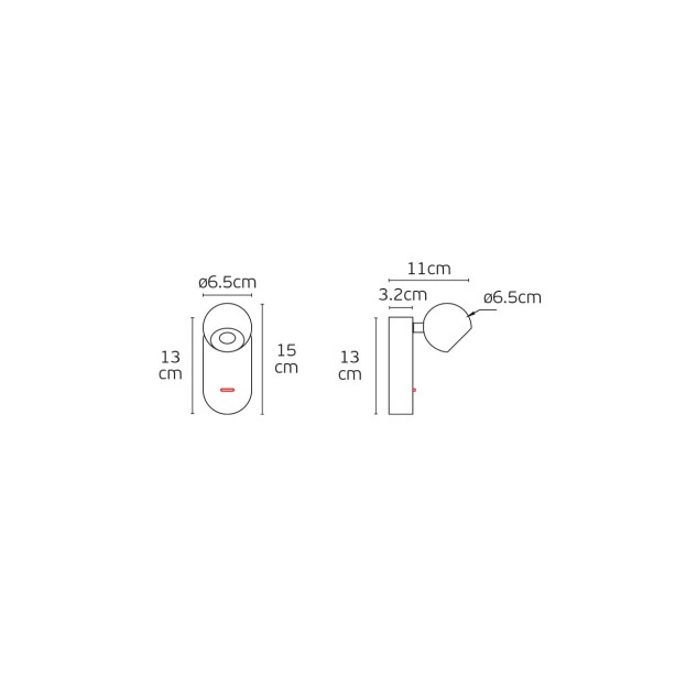 Sieninis šviestuvas AIRA 3000K 5.6W 64171-290727 Sieninis šviestuvas AIRA 3000K 5.6W 64171-290727