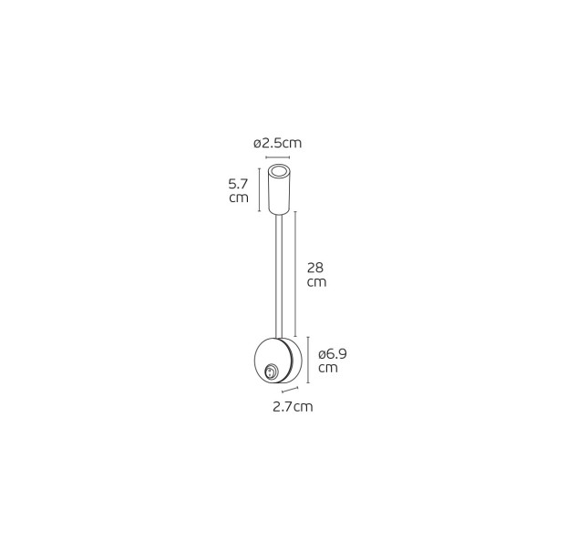Sieninis šviestuvas VIVO 3W 3000K 64171-304115 Sieninis šviestuvas VIVO 3W 3000K 64171-304115