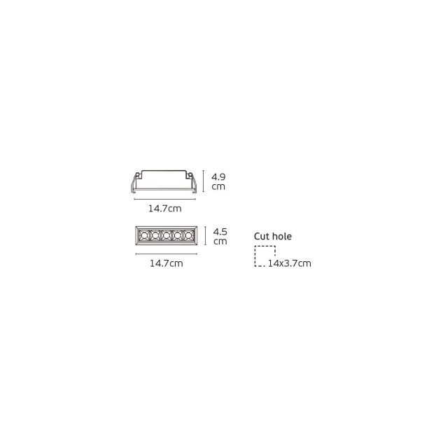 Įleidžiamas šviestuvas SERO 3000K 5x2W 64174-037776 Įleidžiamas šviestuvas SERO 3000K 5x2W 64174-037776