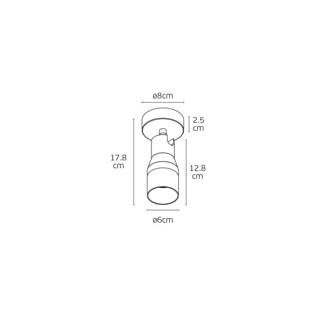 Sieninis/Lubinis šviestuvas ILUMA Max 12W LED GU10 64174-040108 Sieninis/Lubinis šviestuvas ILUMA Max 12W LED GU10 64174-040108