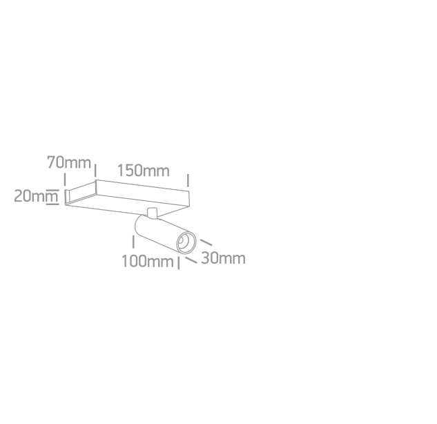 Lubinis/sieninis LED šviestuvas 5W 3000K 65004A/B/W