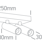 Lubinis/sieninis LED šviestuvas 2x5W 3000K 65004B/B/W