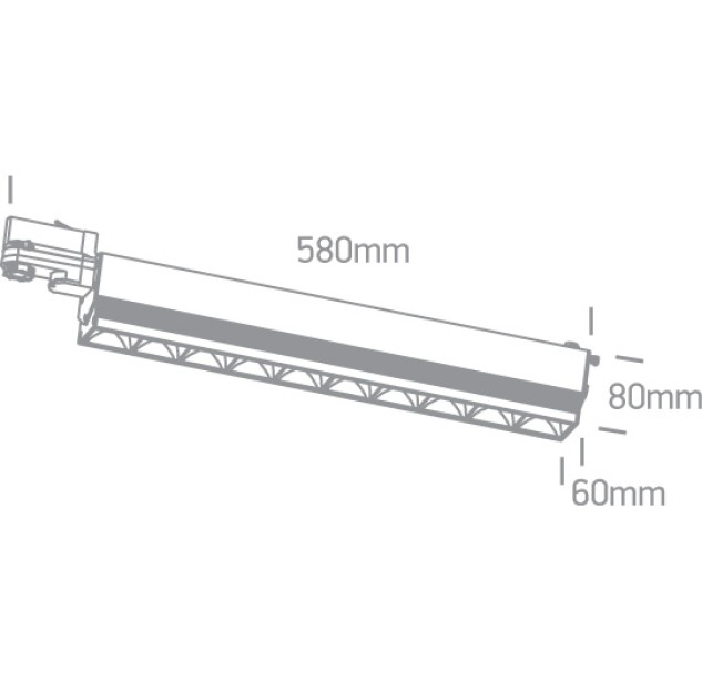 Bėginis LED šviestuvas 10x5W 4000K 65024T/B/C Bėginis LED šviestuvas 10x5W 4000K 65024T/B/C