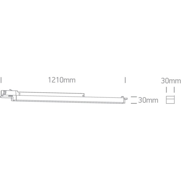 Bėginis LED šviestuvas 25W CCT 65025T/W/V