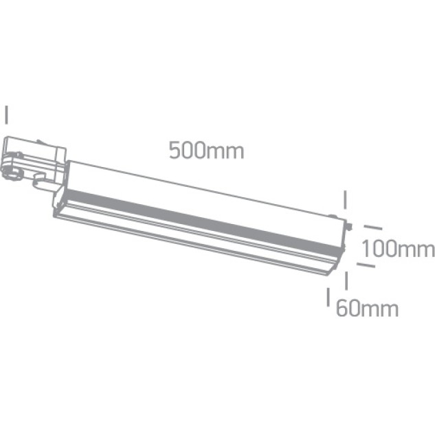 Bėginis LED šviestuvas 40W 3000K 65026T/B/W Bėginis LED šviestuvas 40W 3000K 65026T/B/W
