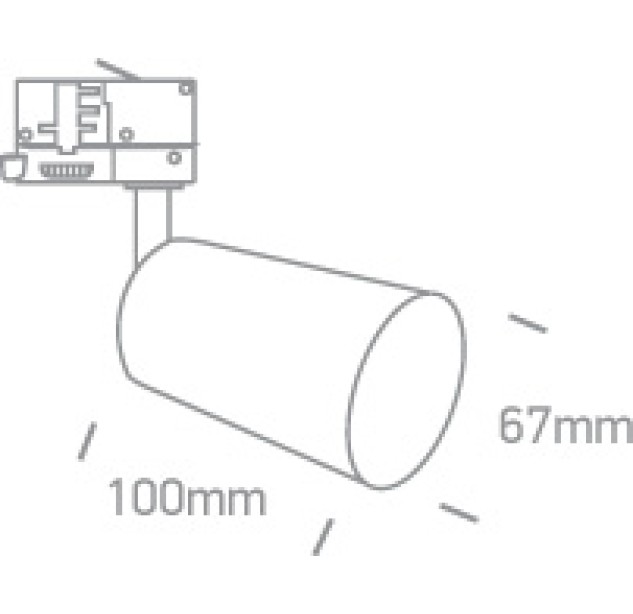 Bėginis šviestuvas 10W GU10 65105CT/B Bėginis šviestuvas 10W GU10 65105CT/B