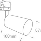 Bėginis šviestuvas 10W GU10 65105CT/W Bėginis šviestuvas 10W GU10 65105CT/W