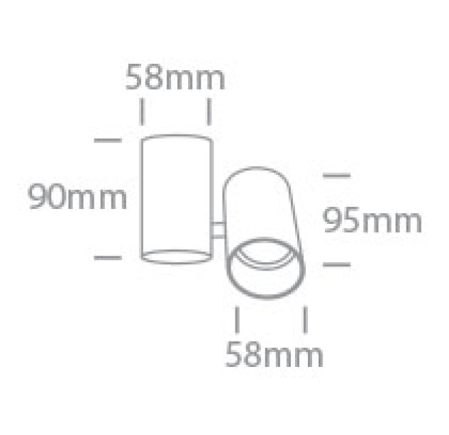 Lubinis/sieninis šviestuvas 10W GU10 65105E/B Lubinis/sieninis šviestuvas 10W GU10 65105E/B