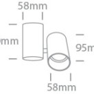 Lubinis/sieninis šviestuvas 10W GU10 65105E/B Lubinis/sieninis šviestuvas 10W GU10 65105E/B