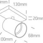 Lubinis/sieninis šviestuvas 10W GU10 65105N/W Lubinis/sieninis šviestuvas 10W GU10 65105N/W