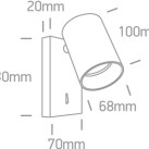 Sieninis šviestuvas 10W GU10 65105NA/B