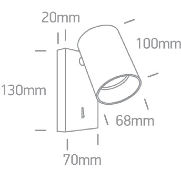 Sieninis šviestuvas 10W GU10 65105NA/MG