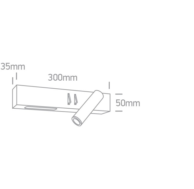 Sieninis LED šviestuvas 3W+6W 3000K 65146A/B/W Sieninis LED šviestuvas 3W+6W 3000K 65146A/B/W