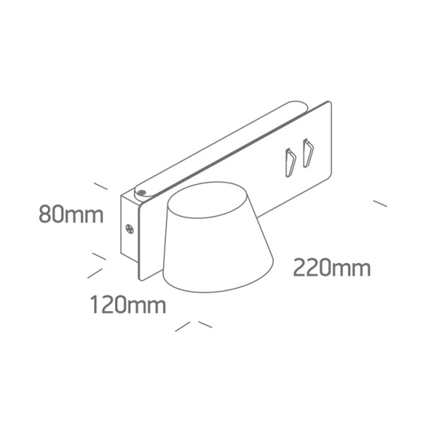 Sieninis LED šviestuvas 6W+4W 3000K 65147/B/W