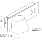 Sieninis LED šviestuvas 6W+4W 3000K 65147/B/W