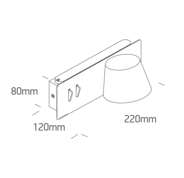 Sieninis LED šviestuvas 6W+4W 3000K 65147A/B/W Sieninis LED šviestuvas 6W+4W 3000K 65147A/B/W