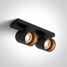Lubinis/sieninis šviestuvas 2x2x10W GU10 65205N/B
