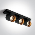 Lubinis/sieninis šviestuvas 3x3x10W GU10 65305N/B