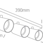 Lubinis/sieninis šviestuvas 3x3x10W GU10 65305N/MG Lubinis/sieninis šviestuvas 3x3x10W GU10 65305N/MG