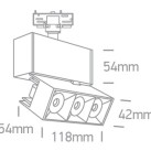 Bėginis LED šviestuvas 12W 3000K 65306BT/B/W