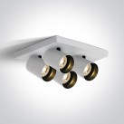 Lubinis/sieninis šviestuvas 4x4x10W GU10 65405N/W