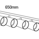Lubinis/sieninis šviestuvas 5x5x10W GU10 65505N/W