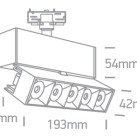 Bėginis LED šviestuvas 20W 3000K 65506BT/W/W
