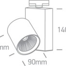 Bėginis LED šviestuvas 30W 3000K 65612NT/B/W