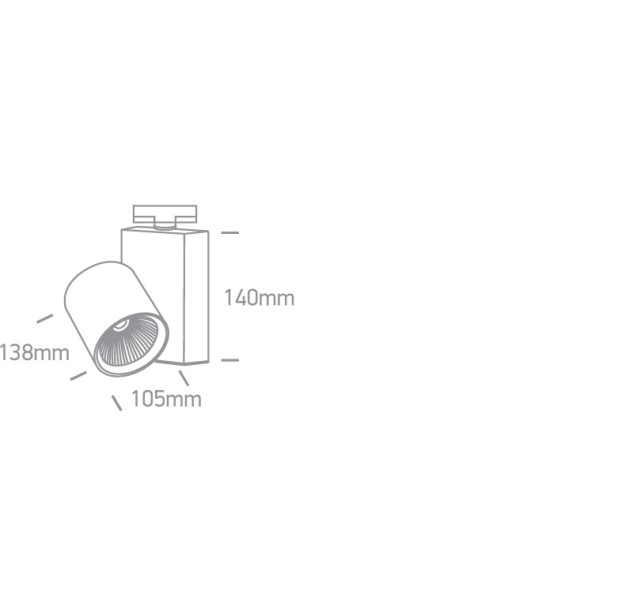 Bėginis LED šviestuvas 42W 3000K 65614NT/B/W