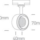 Bėginis LED šviestuvas 8W 3000K 65644T/B/W