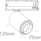Bėginis LED šviestuvas 20W 4000K 65650BT/W/C