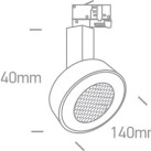 Bėginis šviestuvas 30W 4000K 65652T/B/C