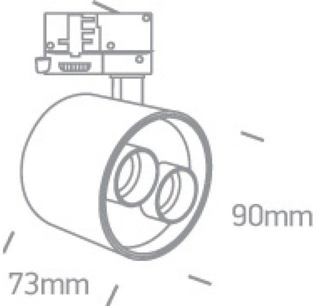 Bėginis LED šviestuvas 12W 3000K 65656BT/W/W Bėginis LED šviestuvas 12W 3000K 65656BT/W/W