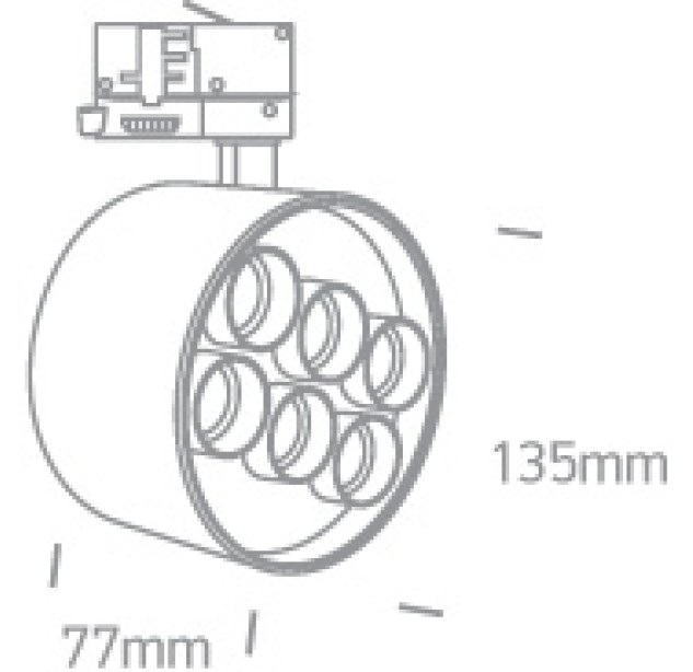Bėginis LED šviestuvas 36W 3000K 65656DT/B/W